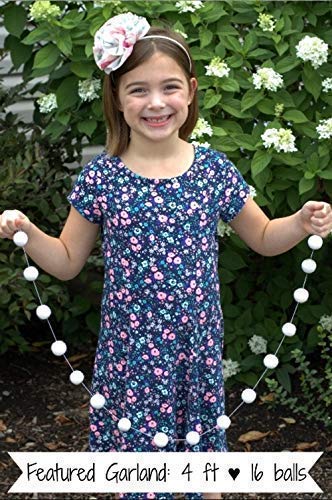 Christmas Felt Garland - 1 Balls - RedKellyLimeWhite