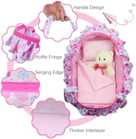Young Buds Baby Doll Cradle Bassinet Carry Bag