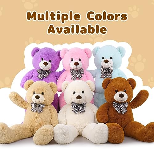 MaoGoLan 47 Inch Giant Teddy Bear Life Size Tan Plush Bear