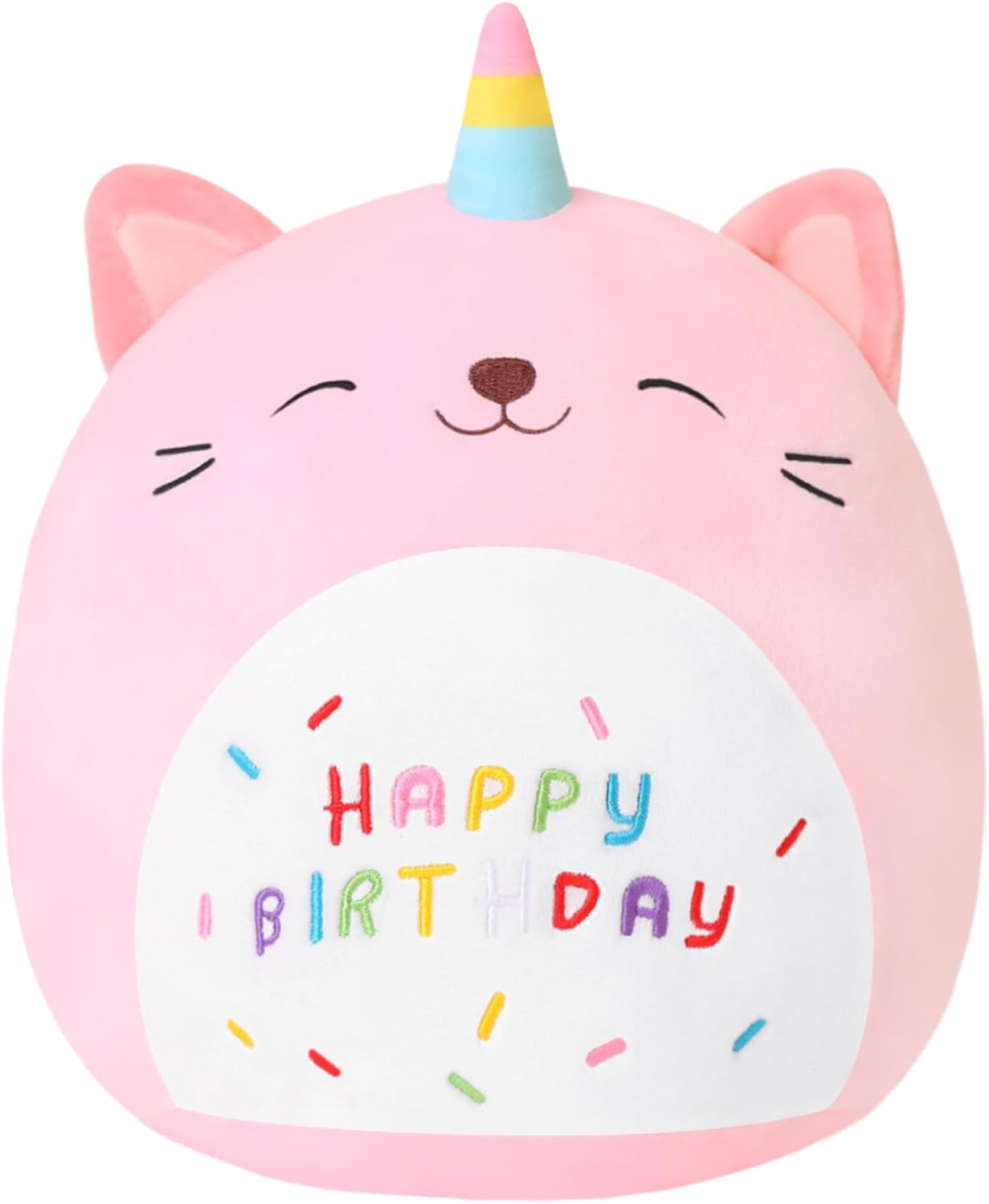 SQEQE 10 Inch Pink Unicorn Cat Plush Toy