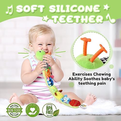AWOTOY Musical Caterpillar Baby Toy for 0-12 Months