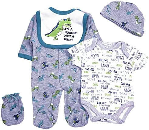 Pedolltree Reborn Baby Doll 22 Inch Dinosaur Outfit 5pcs Set