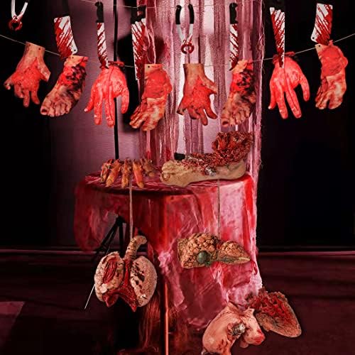 Lansian Halloween Blood Props 6pcs Body Parts