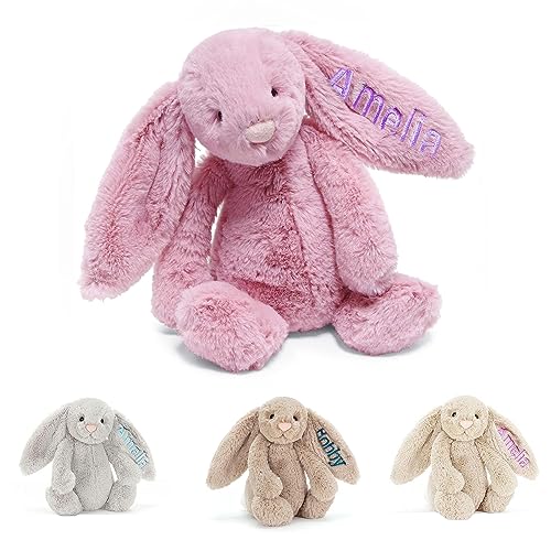 Custom Plush Rabbit with Childs Name - Kawaii Cuddle Companion