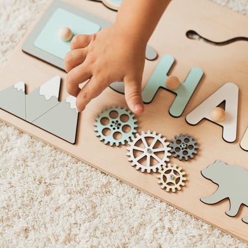 Busy Name Puzzle for Baby First Birthday Gift