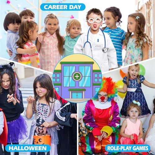 ERDOGLY Doctor Costume for Kids Toddler Lab Coat with Stethoscope