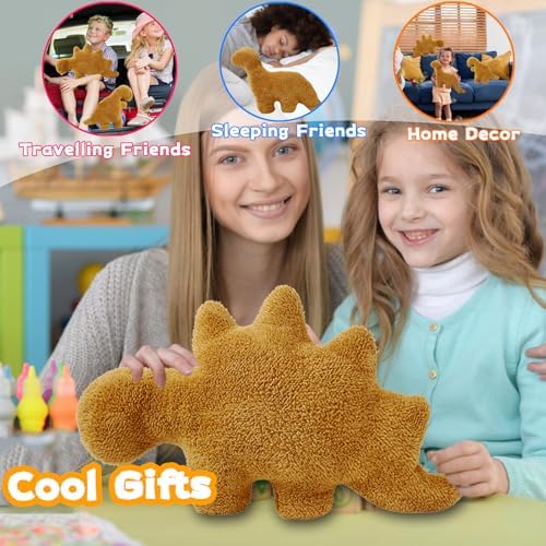 Dino Nugget Pillow - Stegosaurus Soft Plush Dinosaur Toy for Kids