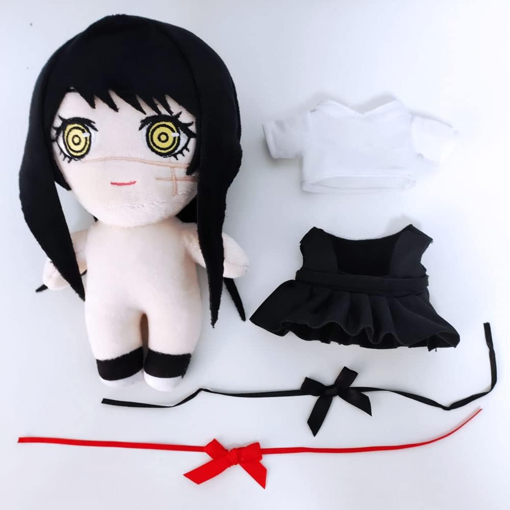JCvCX Black Hair Girl Dual Ponytail Plush Toy