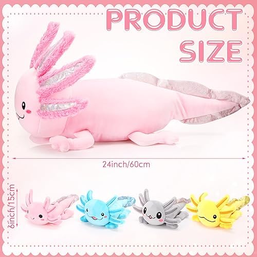 Aoriher Axolotl Plush Family Set Pink