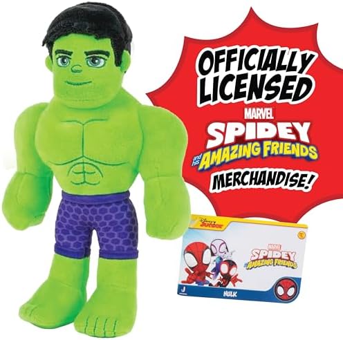 Marvel Spidey Hulk Plush Figure - 8 Stuffed Animal Toy