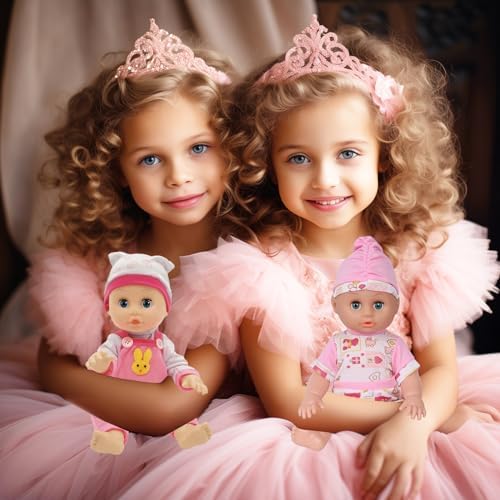 ARTST 12 Inch Baby Doll Clothes 6 Sets with 5 Hats