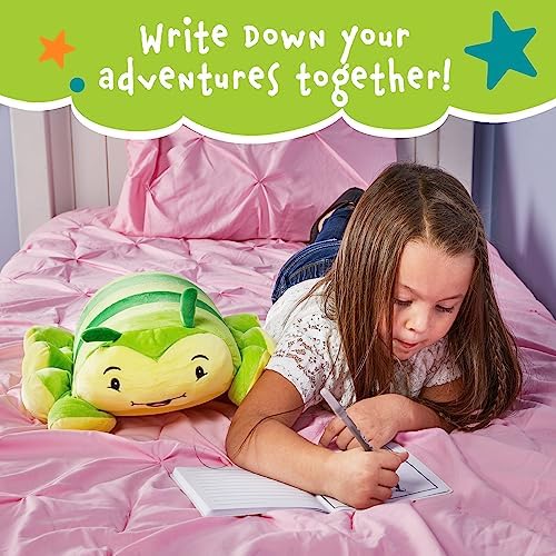 Cuddly Memory Foam Pillow Plush with Journal Pocket - Charlie The Caterpillar