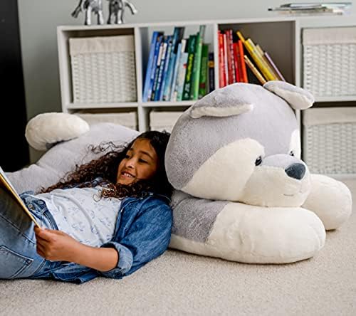 Animal Adventure Sqoosh2Poof Husky 44 Giant Plush Toy