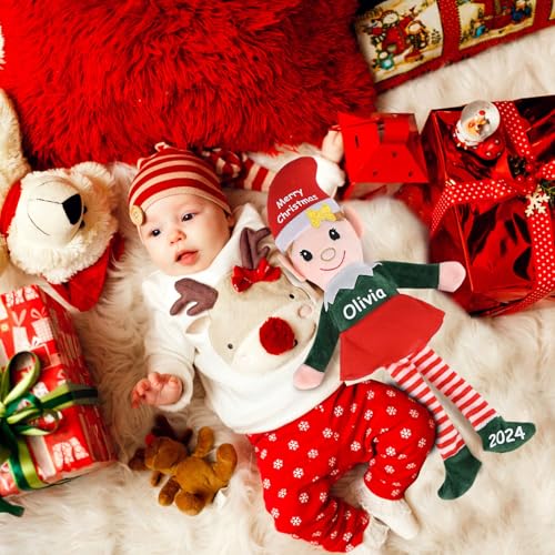 Custom Christmas Elf Doll Plush Personalized Name for Boys