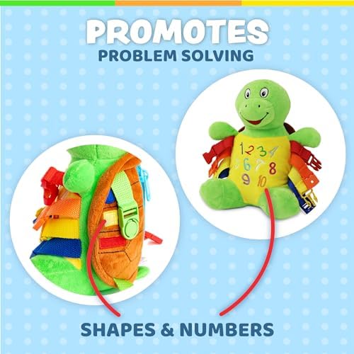 Bucky Turtle Stuffed Animal Montessori Toy for Toddlers 1