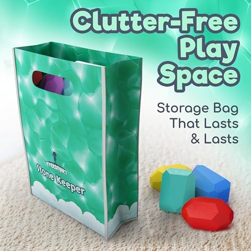 EVERSMART Wooden Stacking Blocks Safe Educational Durable