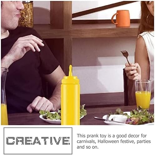 STOBOK 2Pcs Fake Mustard and Ketchup Bottle Prank Toy
