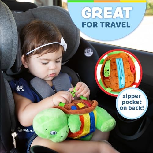 Bucky Turtle Stuffed Animal Montessori Toy for Toddlers 1