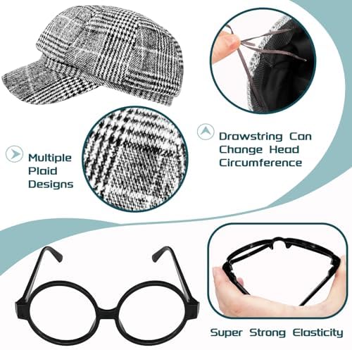 4 PCS 100th Day Old Man Costume Set for Kids