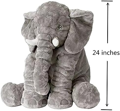 BOOJALOO 24 Inch Stuffed Elephant Plush Toy