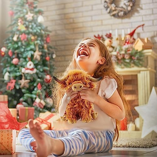 Toaje Highland Cow Plush Toy Realistic 108 Inch Stuffed Animal