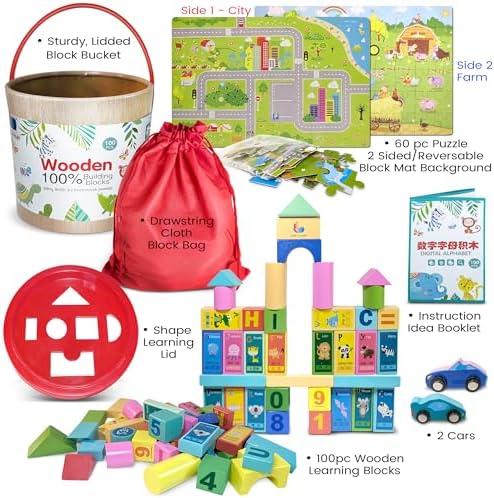 Craft Trendy Wooden Blocks Set for Toddlers and Preschoolers 1