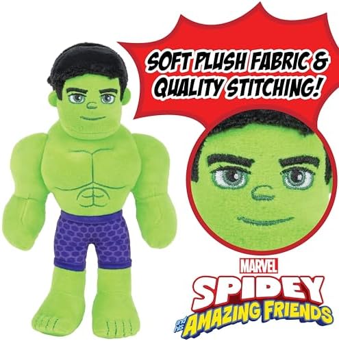 Marvel Spidey Hulk Plush Figure - 8 Stuffed Animal Toy