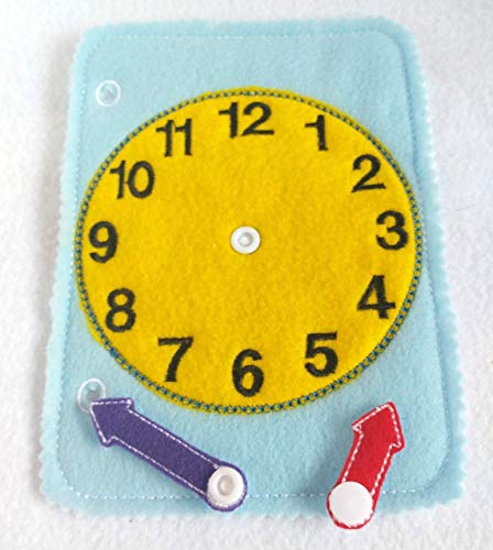 Learn to Tell Time Toddler Quiet Book Page 1