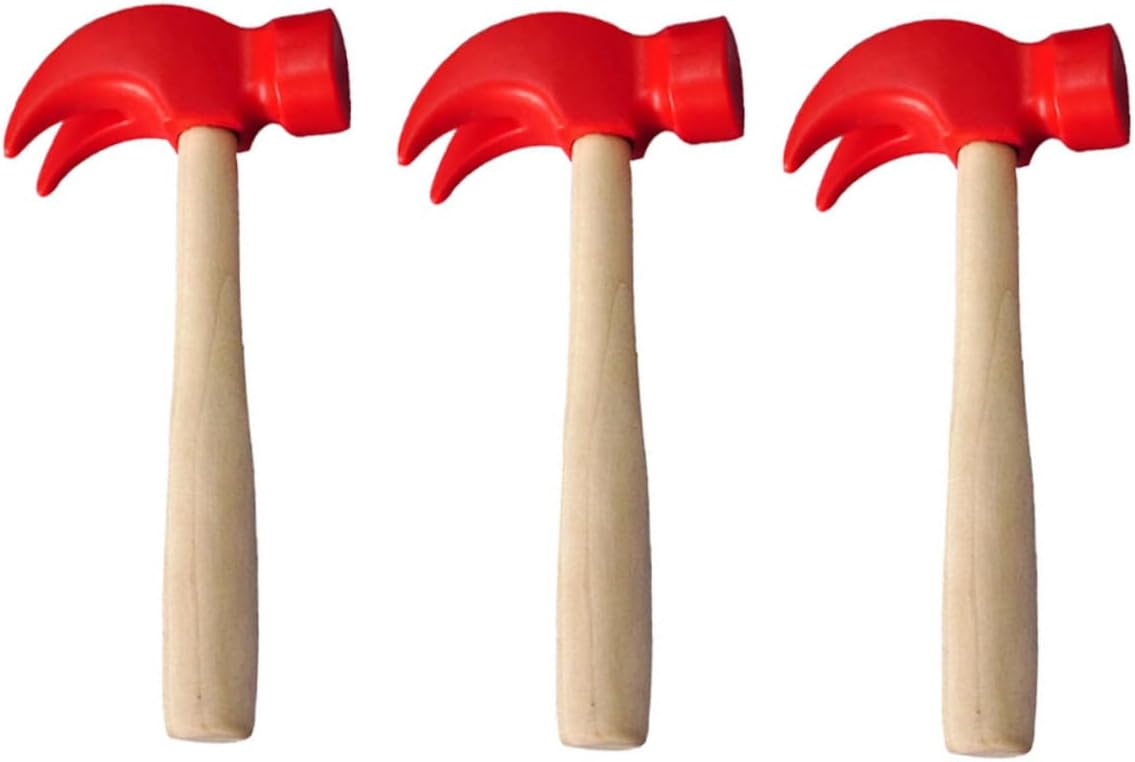 Toddmomy Wooden Hammer 3pcs DIY Plaything Set