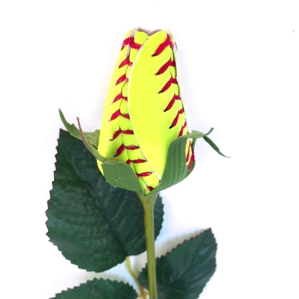 Softball Rose - Handmade Premium Softball Cover Flower