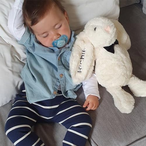 Custom Embroidered Plush Bunny Rabbit with Childs Name
