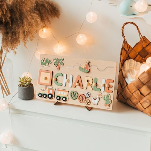 Montessori Personalized Baby Name Busy Board