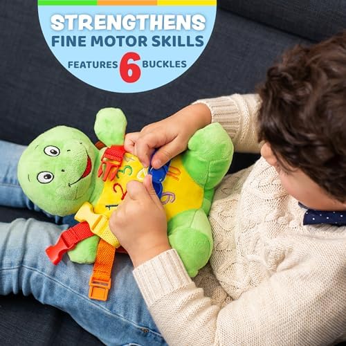 Bucky Turtle Stuffed Animal Montessori Toy for Toddlers 1