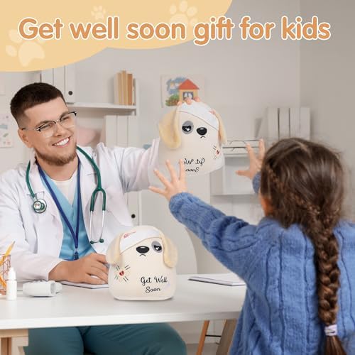 Get Well Soon Plush Dog 9 Inches - Cute Bandage Stuffed Animal