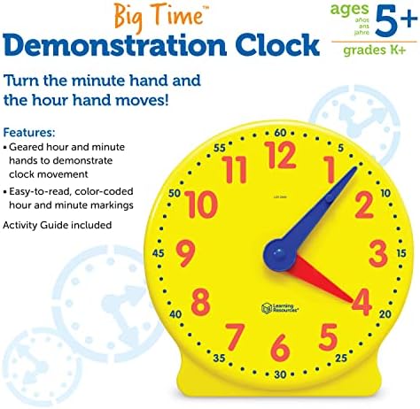 Learning Resources Big Time Learning Clock for Ages 5 1