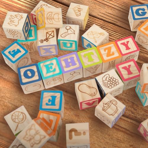 GIRAVO Wooden Blocks for Toddlers 2-3 Learning Set