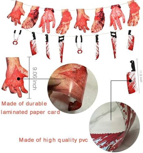 Lansian Halloween Blood Props 6pcs Body Parts
