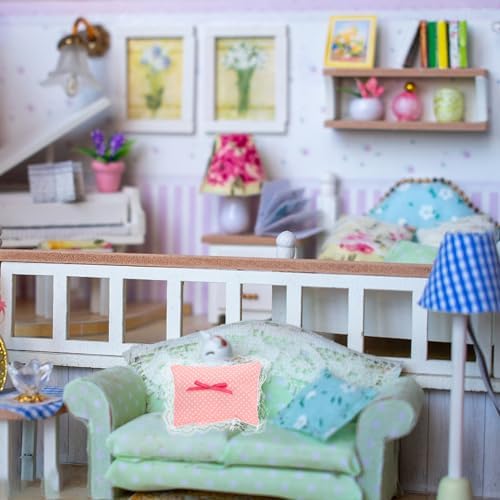 ibasenice Miniature Cotton Doll House Bedding Set