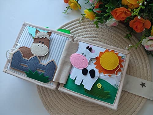 Quiet Baby Book Hedgehog Felt Toy for Fine Motor Skills
