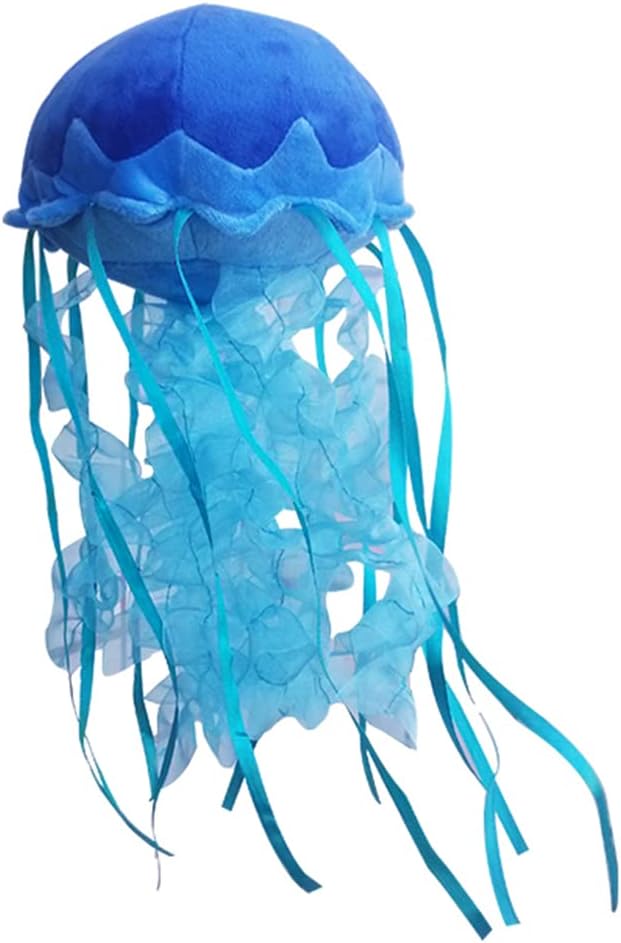 JIANEEXSQ Blue Jellyfish Plush Toy for Kids Room Decor