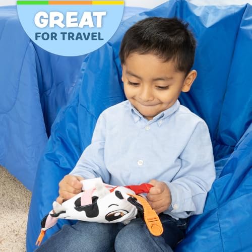 Buckle Toys Bessie Cow Plush Montessori Learning Toy 1