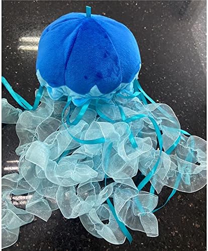 JIANEEXSQ Blue Jellyfish Plush Toy for Kids Room Decor