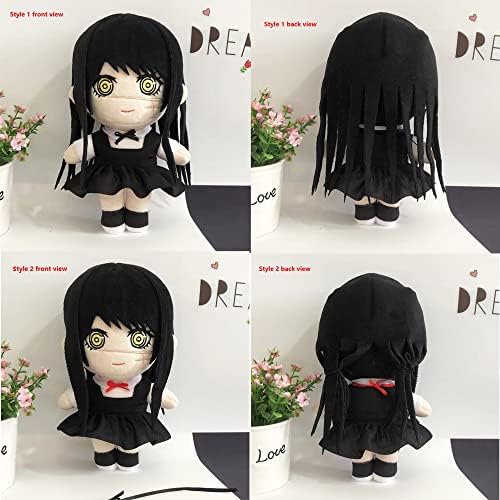 JCvCX Black Hair Girl Dual Ponytail Plush Toy