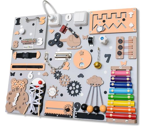 Montessori Busy Board Toy for 1 2 Year Old Toddler