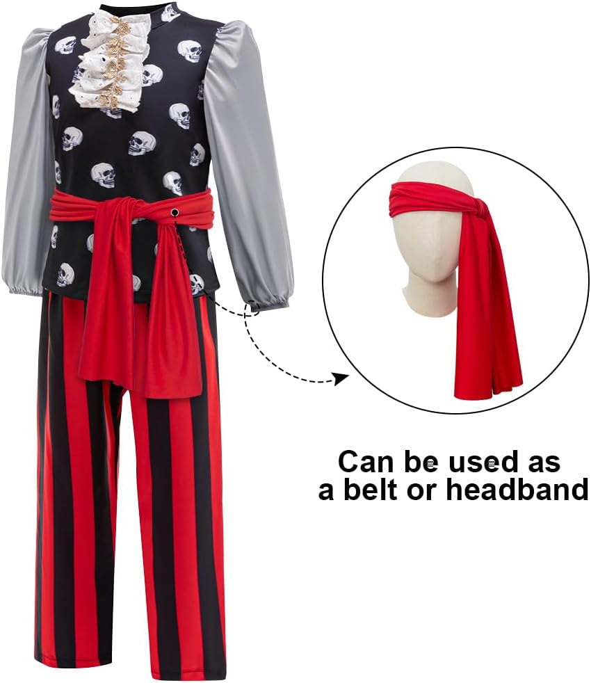 Kids Pirate Costume for Boys with Accessories