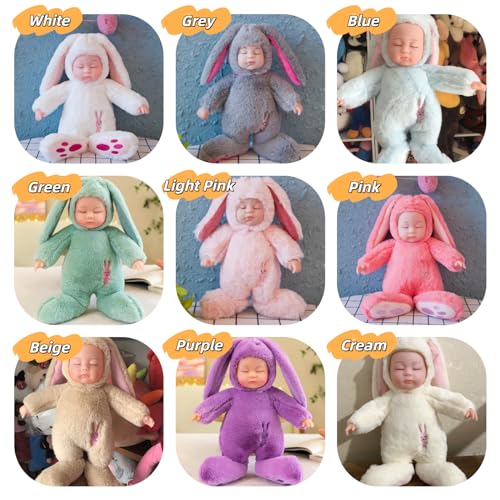Custom Reburn Baby Doll Easter Bunny Plush Toy for Toddler