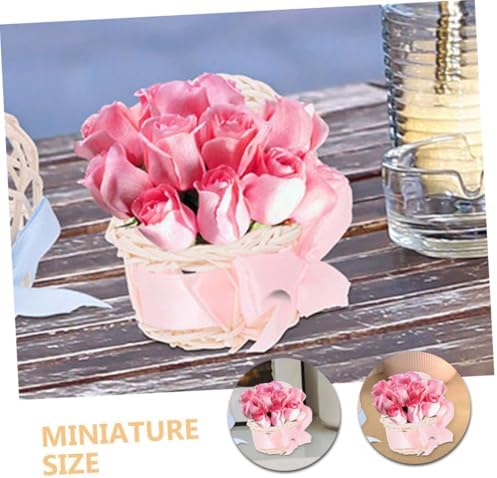 BESPORTBLE 6pcs Mini Wicker Doll Baskets with Handles 1