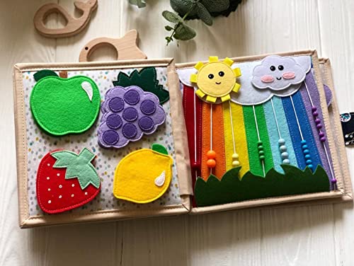 Quiet Baby Book with Felt Animals and Shapes 1