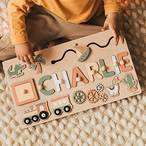Personalized Name Puzzle Busy Board for Baby