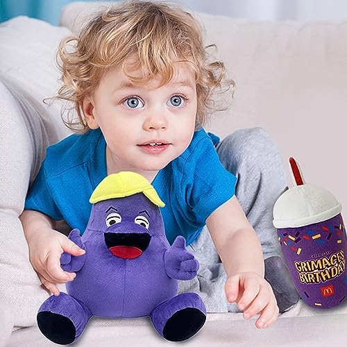 VAOUX Grimace Plush Toy - Shake Yellow Hat Stuffed Animal 1